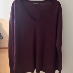 Banana Republic Purple V-Neck Sweater